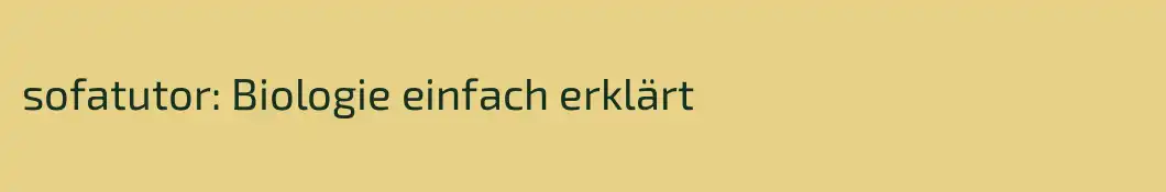 sofatutor: Biologie einfach erklärt